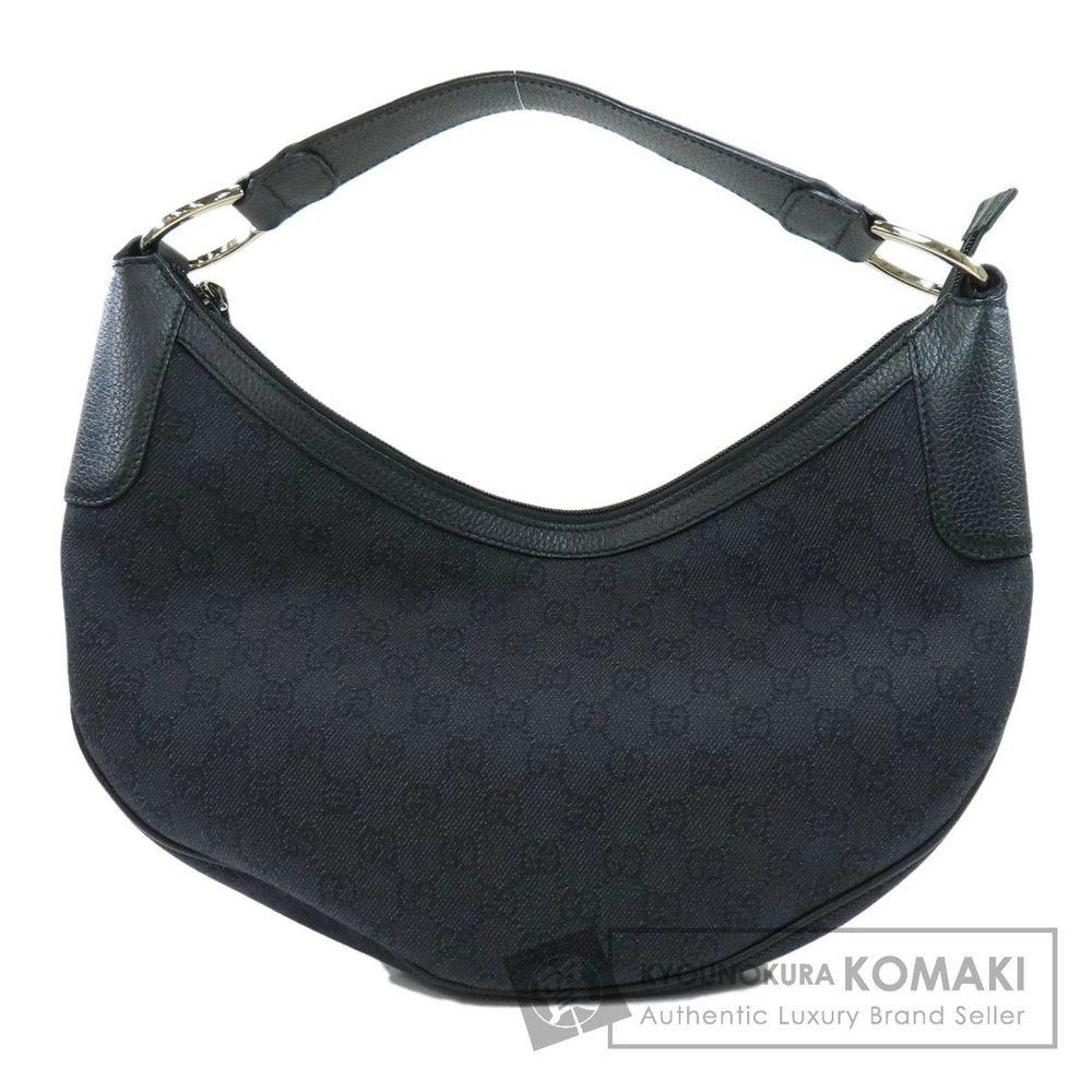 Gucci GG canvas hobo bag black leather